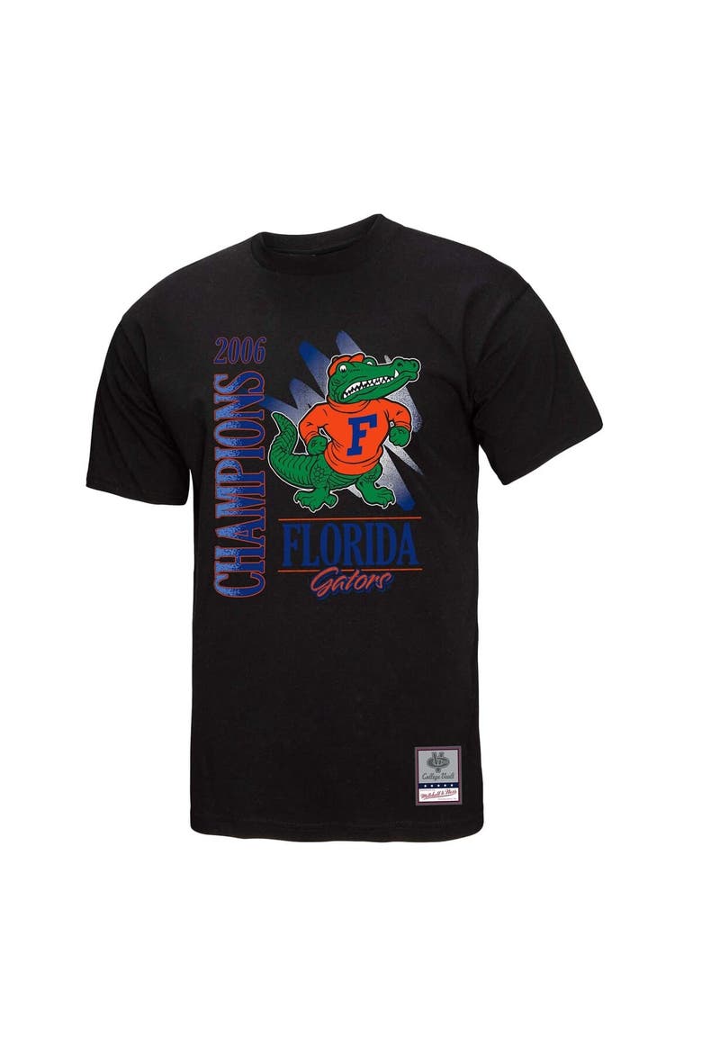 Men's Mitchell & Ness  Black Florida Gators Retro Brush Mineral Wash T-Shirt, Alternate, color, Black