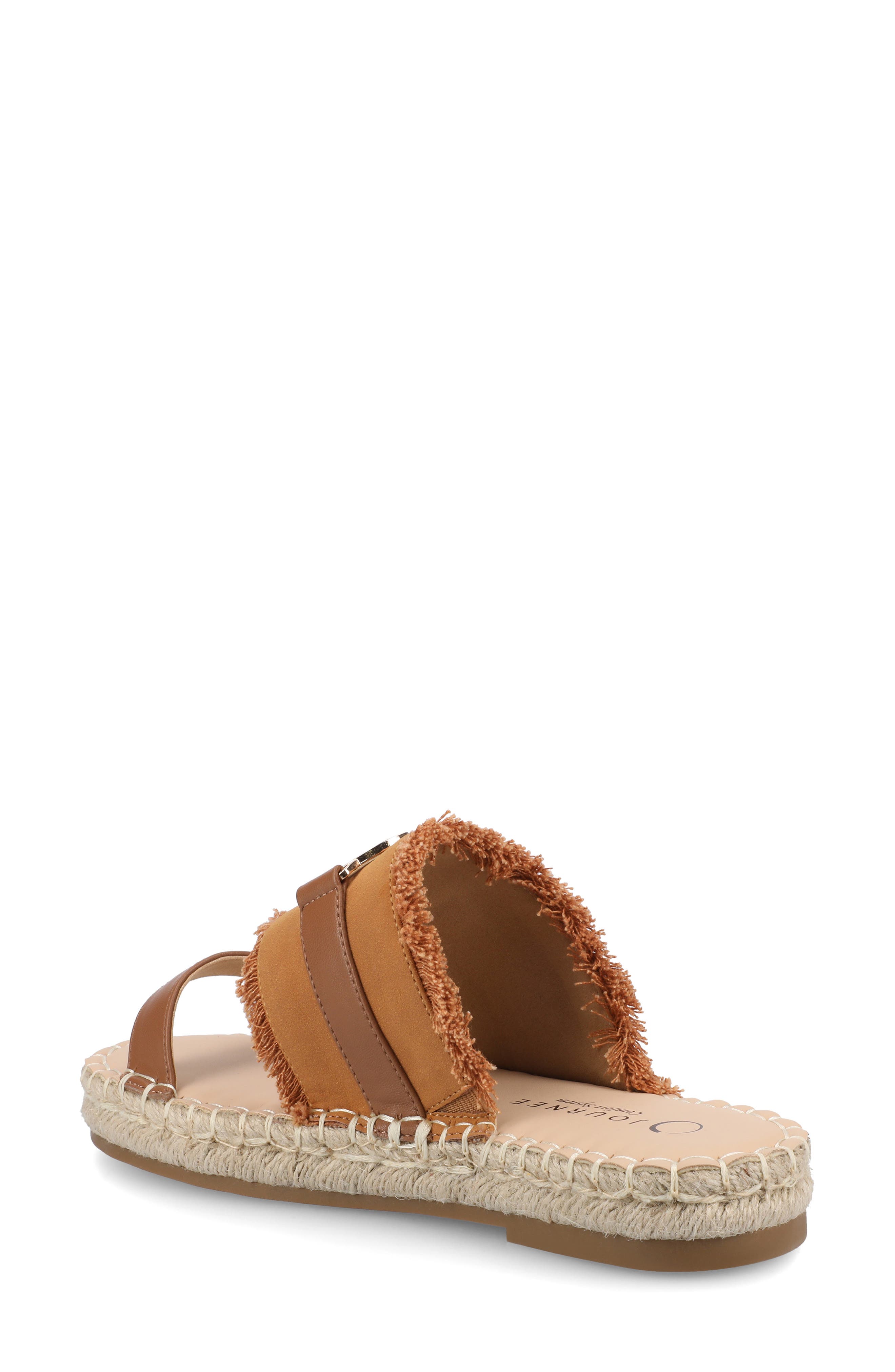 Keelee Espadrille Slide Sandal, Alternate, color, COGNAC