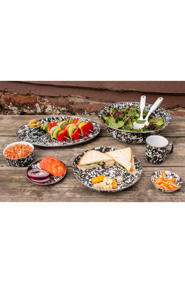 Golden Rabbit Enamelware Serving Bowl, Alternate, color, 