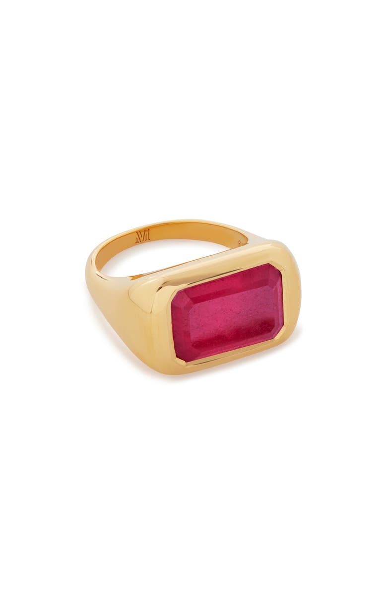 Monica Vinader Power Cocktail Ring, Main, color, 18Ct Gold Vermeil/Pink