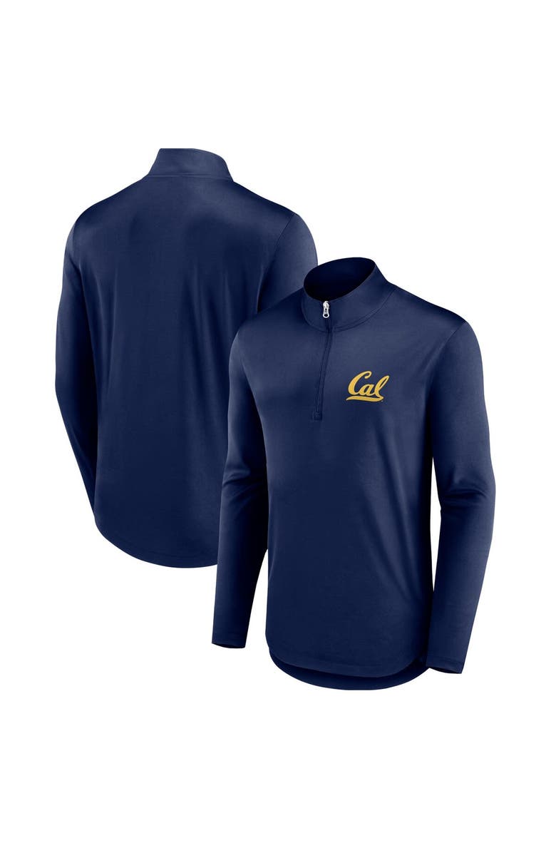 FANATICS Men's Fanatics Branded Navy Cal Bears Quarterback Mock Neck Quarter-Zip Top, Main, color, Navy