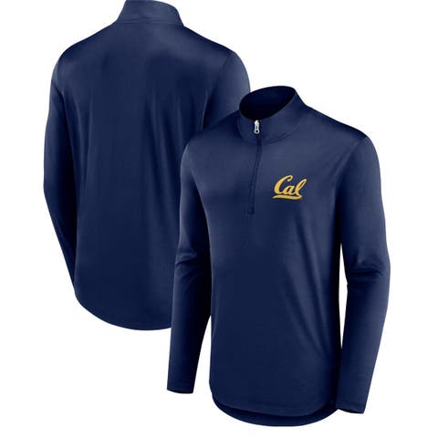 Men's Fanatics Branded Navy Cal Bears Quarterback Mock Neck Quarter-Zip Top