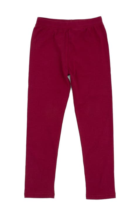 Girls Cotton Leggings, Solid Colors