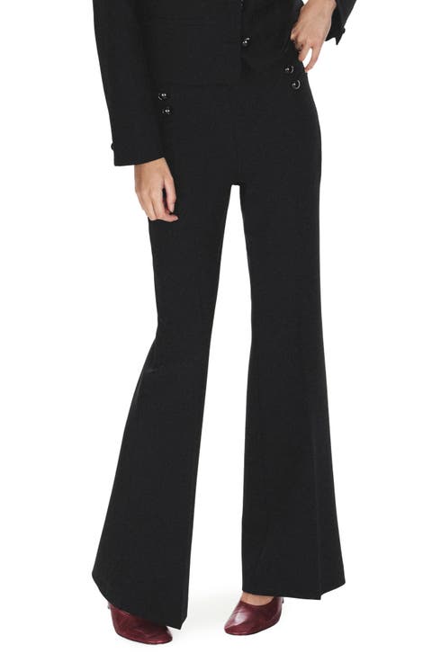 Slim Fit Frog Fastening Wide Leg Pants