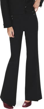 MANGO Slim Fit Frog Fastening Wide Leg Pants