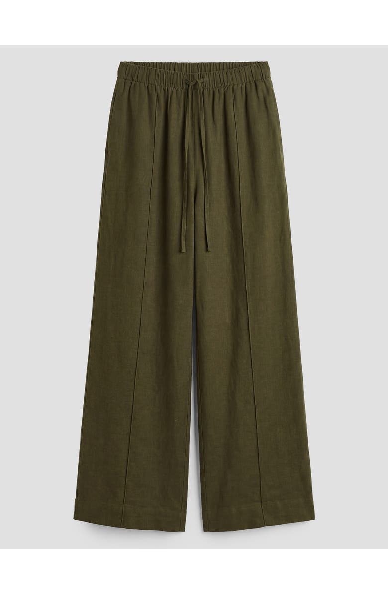 Hush Petunia Linen Blend Wide Leg Trousers, Alternate, color, Khaki Green