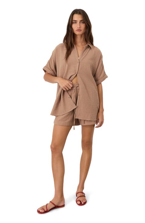 Organic Cotton Coastal Double Gauze Shorts