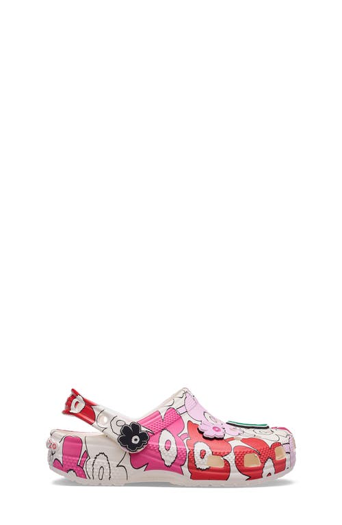 Crocs X Marimekko Kids' Classic Clog With Jibbitz™ Shoe Charms In Pink