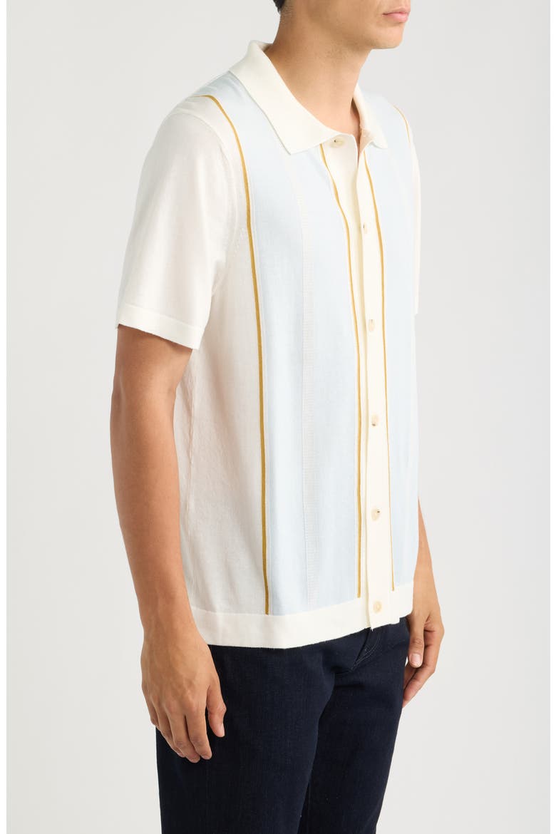 Lastro Cotton Blend Button-Up Shirt, Alternate, color, OPEN WHITE