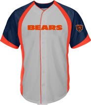 FANATICS Men's Fanatics  Gray Chicago Bears Big & Tall Button-Up Raglan Fashion Top