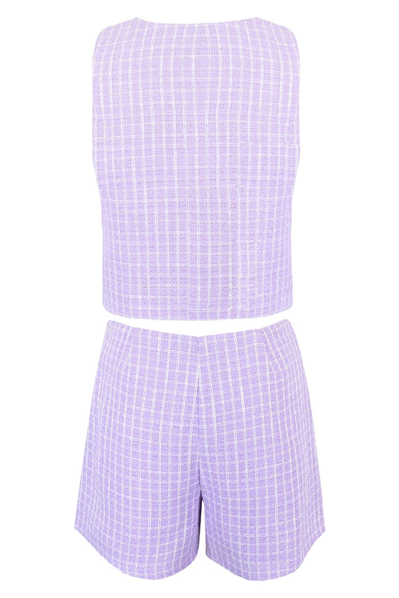 Kids' Bouclé Vest & Shorts Set, Alternate, color, LILAC