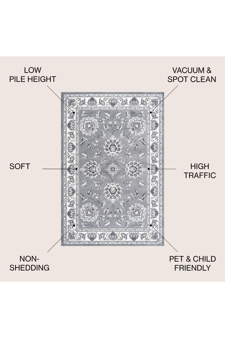 Cherie French Cottage Area Rug, Alternate, color, Gray/Cream