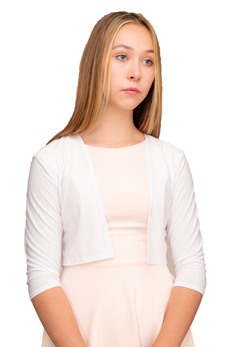Cropped Bolero Jacket, Main, color, WHITE