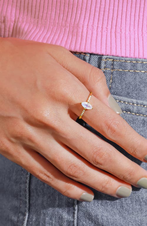 Ys Gems Marquis Gemstone Ring In Gold