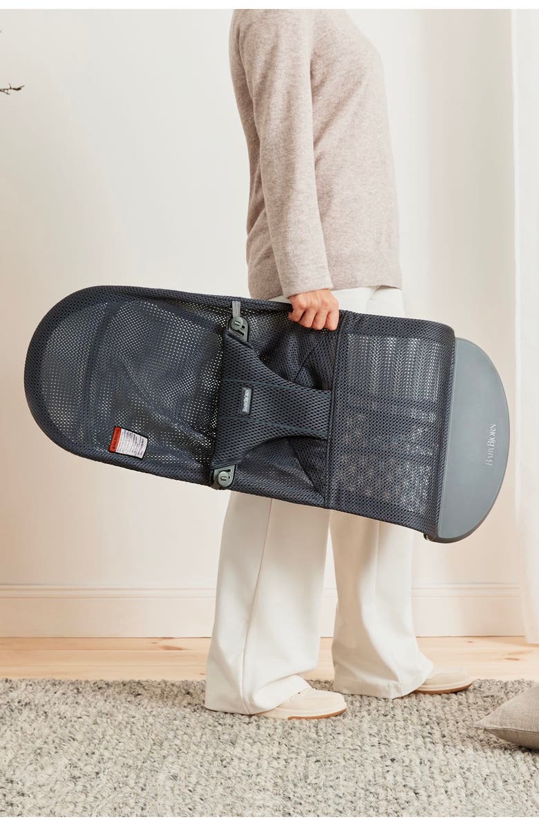 BabyBjörn Bouncer Bliss Convertible Quilted Baby Bouncer, Alternate, color, Anthracite