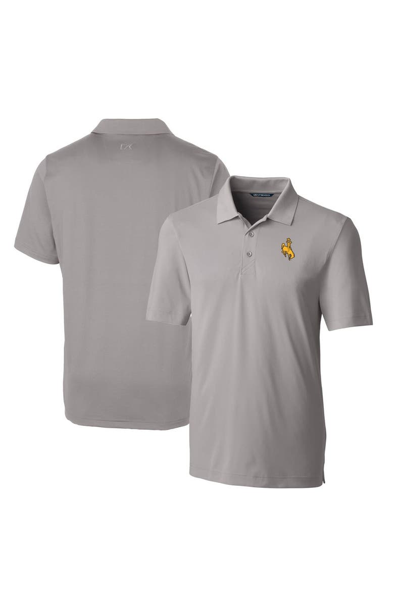 Cutter & Buck Men's Cutter & Buck Gray Wyoming Cowboys Big & Tall Forge Stretch Polo, Main, color, 