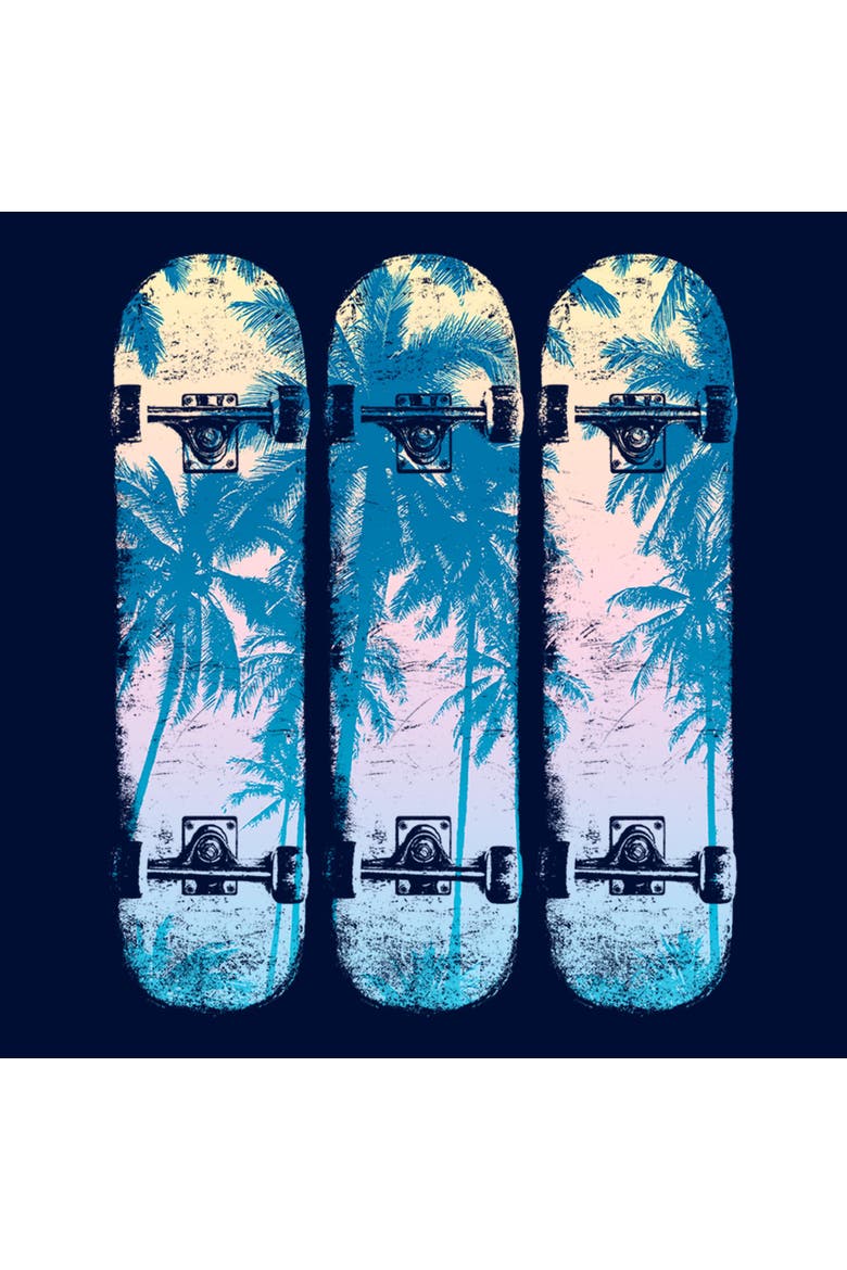 Boy's Lost Gods Paradise Skates  Graphic T-Shirt, Alternate, color, Navy Blue