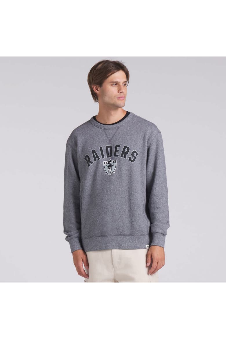 Men's Fanatics  Heather Gray Las Vegas Raiders Loop Terry Pullover Sweatshirt, Alternate, color, Heather Gray