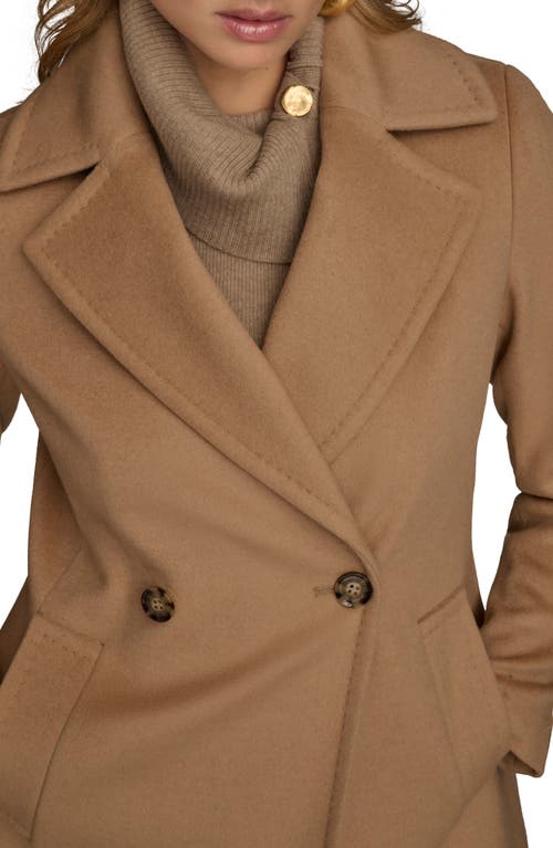 Donna Karan New York Double Breasted Blazer Coat In Brown