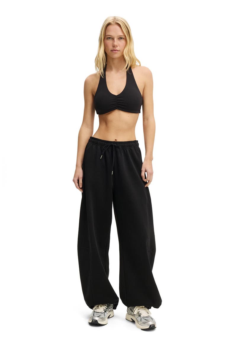 Women's Active Summer Fleece Adjustable Hem Sweatpant, Alternate, color, Black