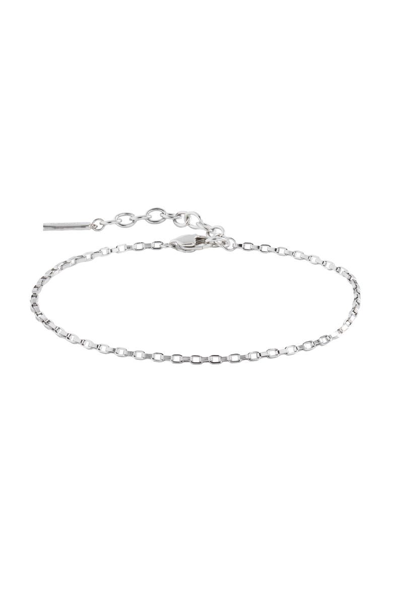 Everyday Box Link Chain Bracelet, Main, color, Silver