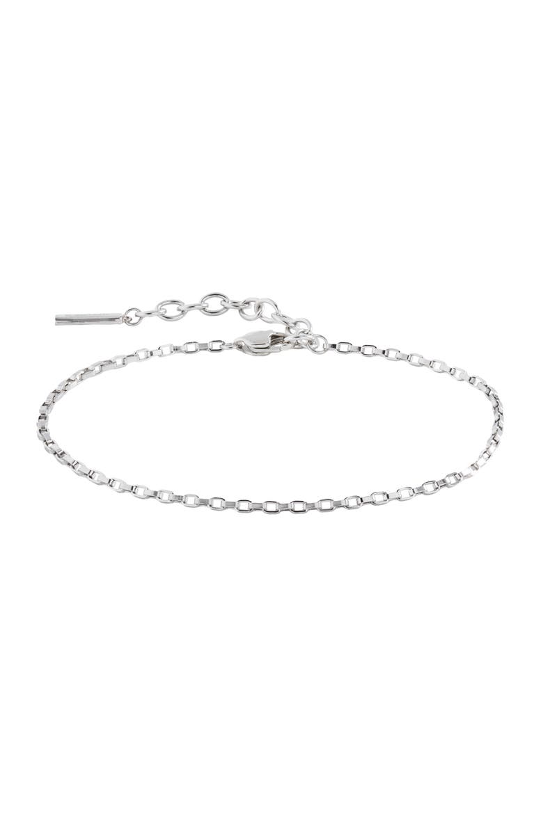 Alex and Ani Everyday Box Link Chain Bracelet, Main, color, Silver