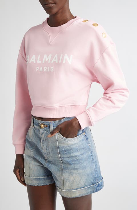 Crop Logo Graphic Sweatshirt