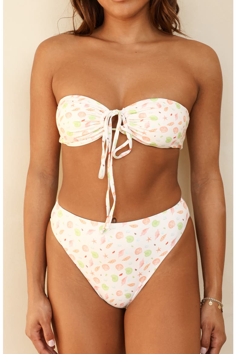 Seashore High Waist Cheeky Bikini Bottom, Alternate, color, Underwater Garden