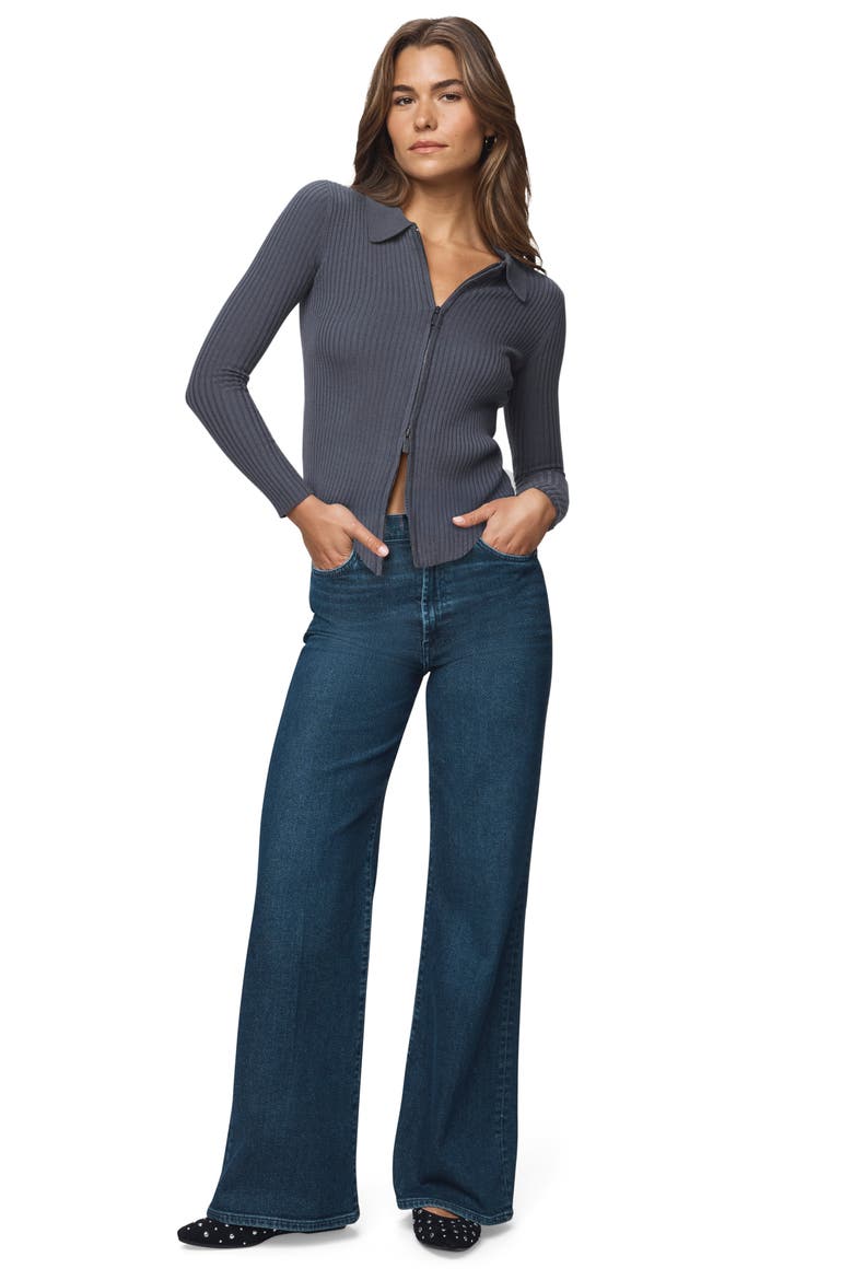 Georgie Two-Way Zip Sweater, Alternate, color, ICE NAVY