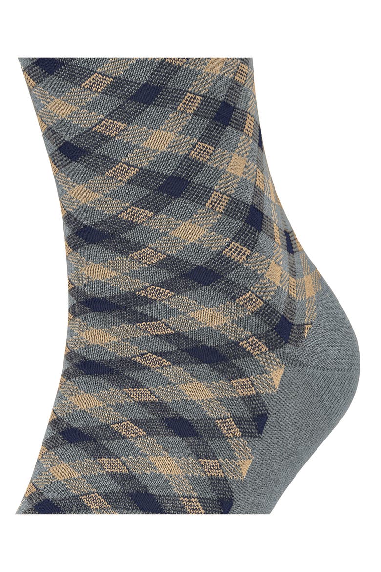 Smart Check Dress Socks, Alternate, color, Dust