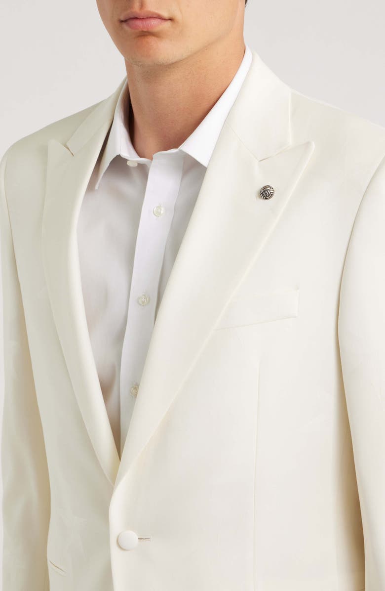 Jack Victor 250th Capsule Erie Off White Super 100s Wool Peak Lapel Dinner Jacket, Alternate, color, Off White
