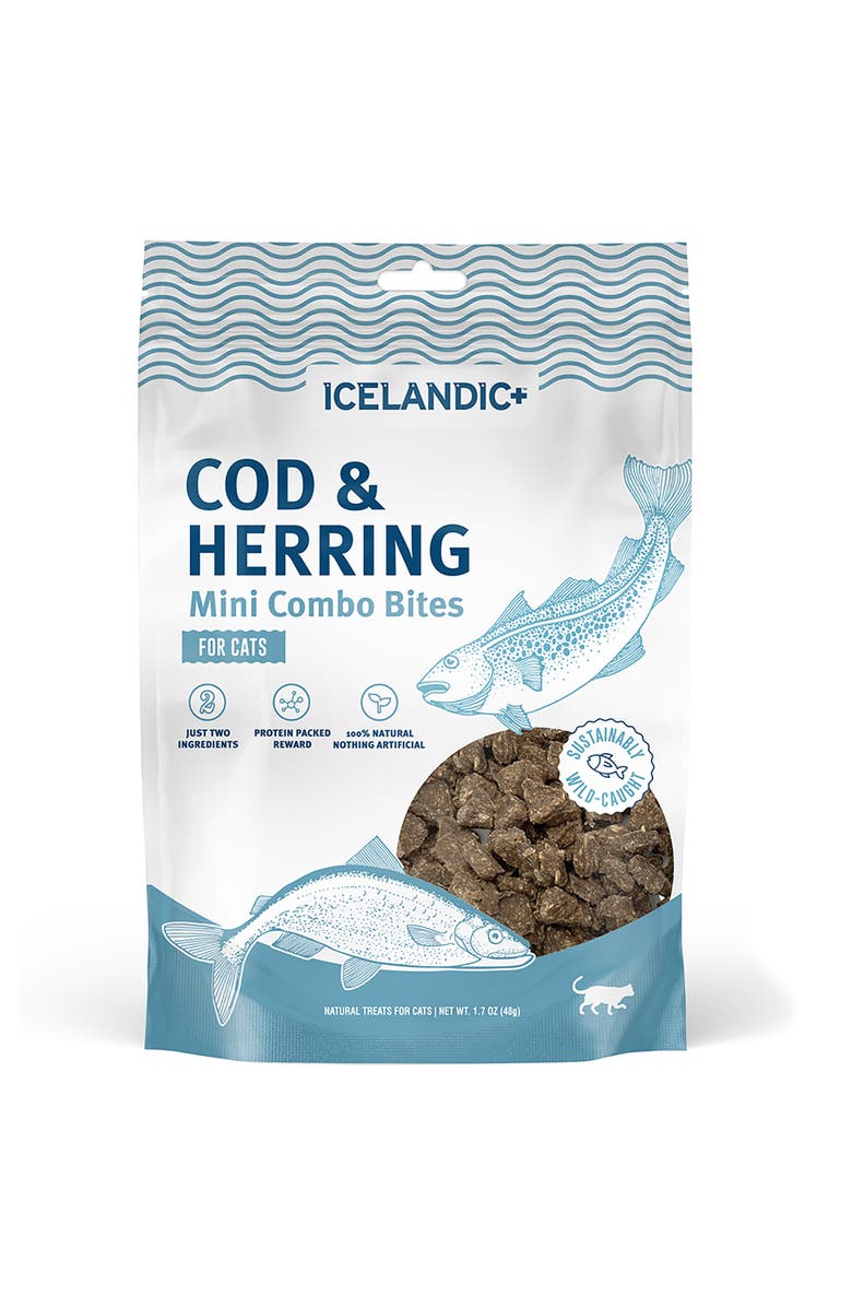 ICELANDIC+ Mini Combo Bites Cod 
Herring, 1.7Oz Bag, Main, color, 