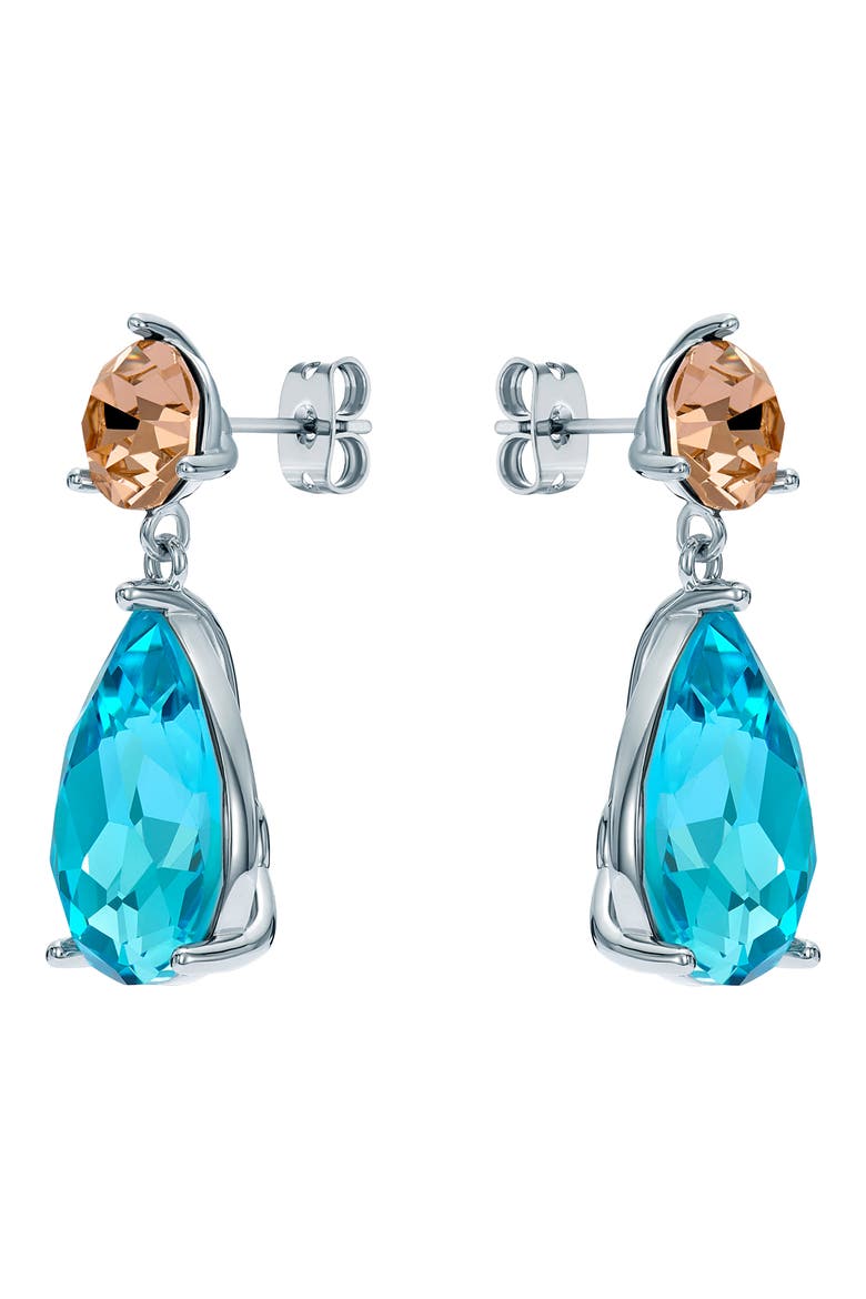 Tearsa Crystal Teardrop Earrings, Alternate, color, SILVER