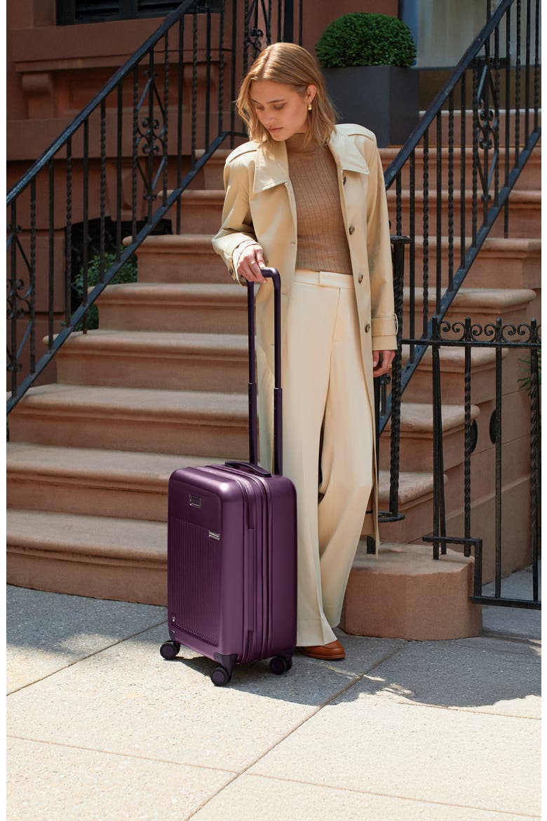 Sympatico Global 21-Inch Expandable Spinner Carry-On, Alternate, color, PLUM