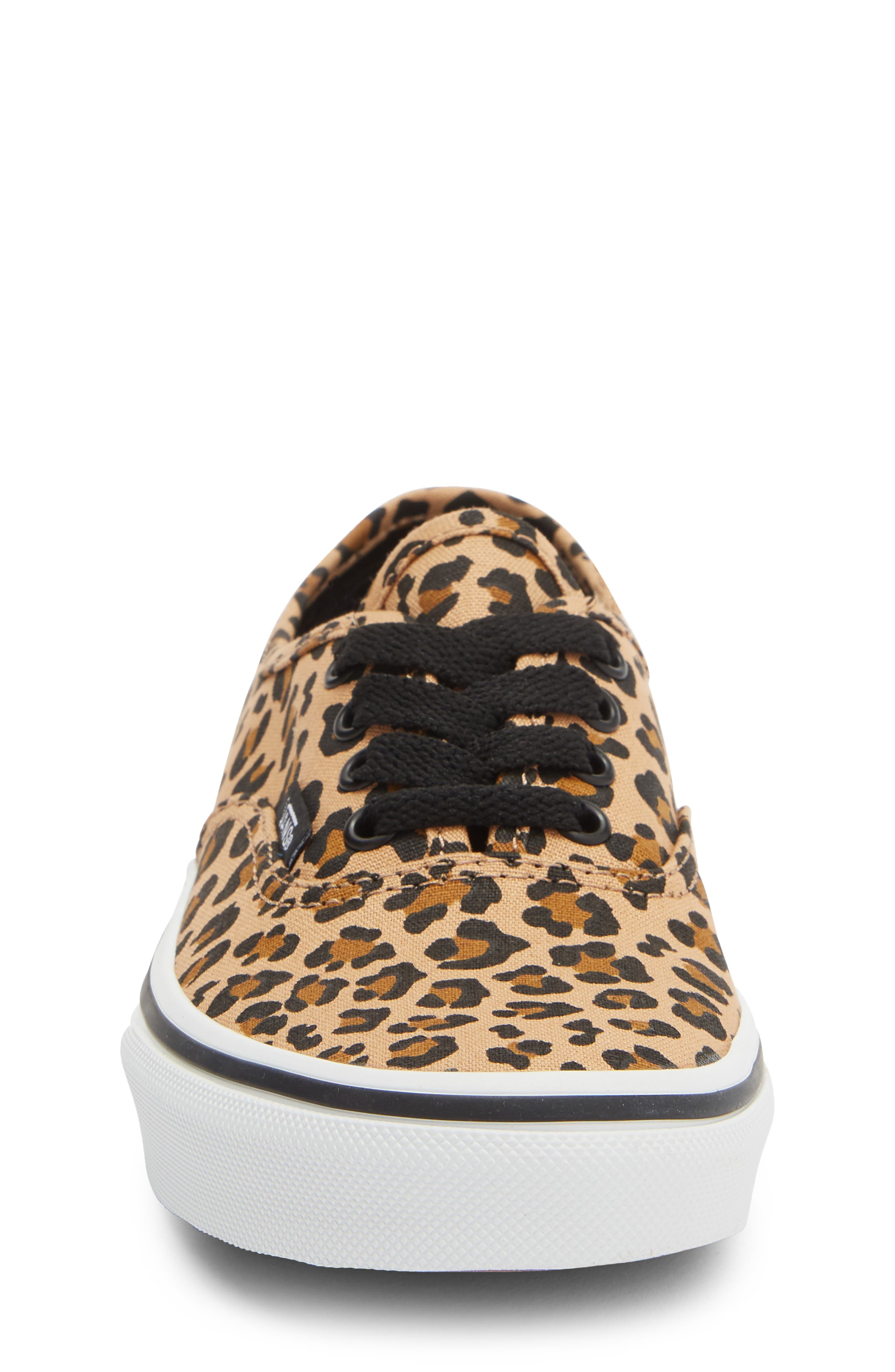 Kids' Authentic Leopard Sneaker, Alternate, color, TAN