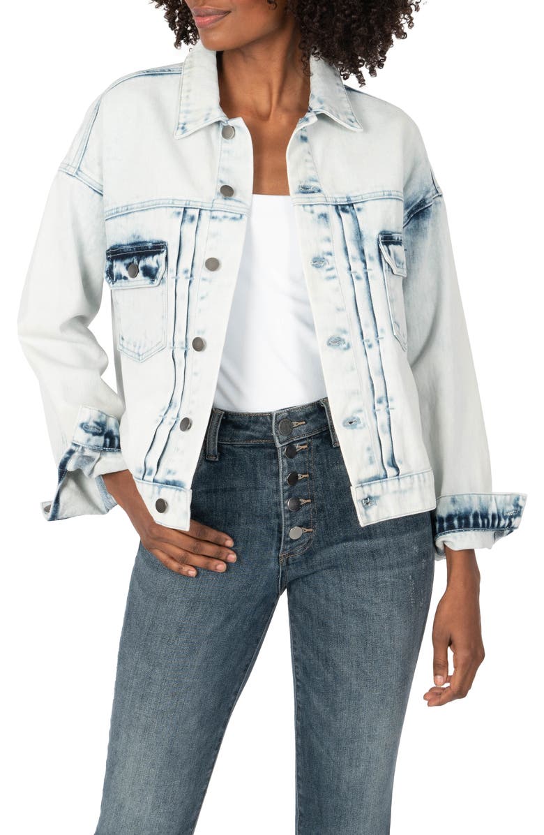 KUT from the Kloth Bleached Denim Jacket, Main, color,