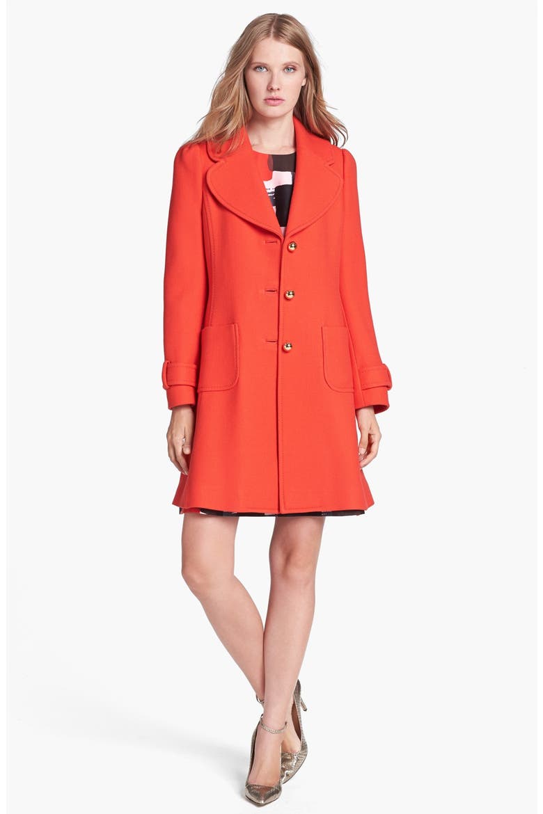 'eryn' wool coat, Main, color, MARASCHINO