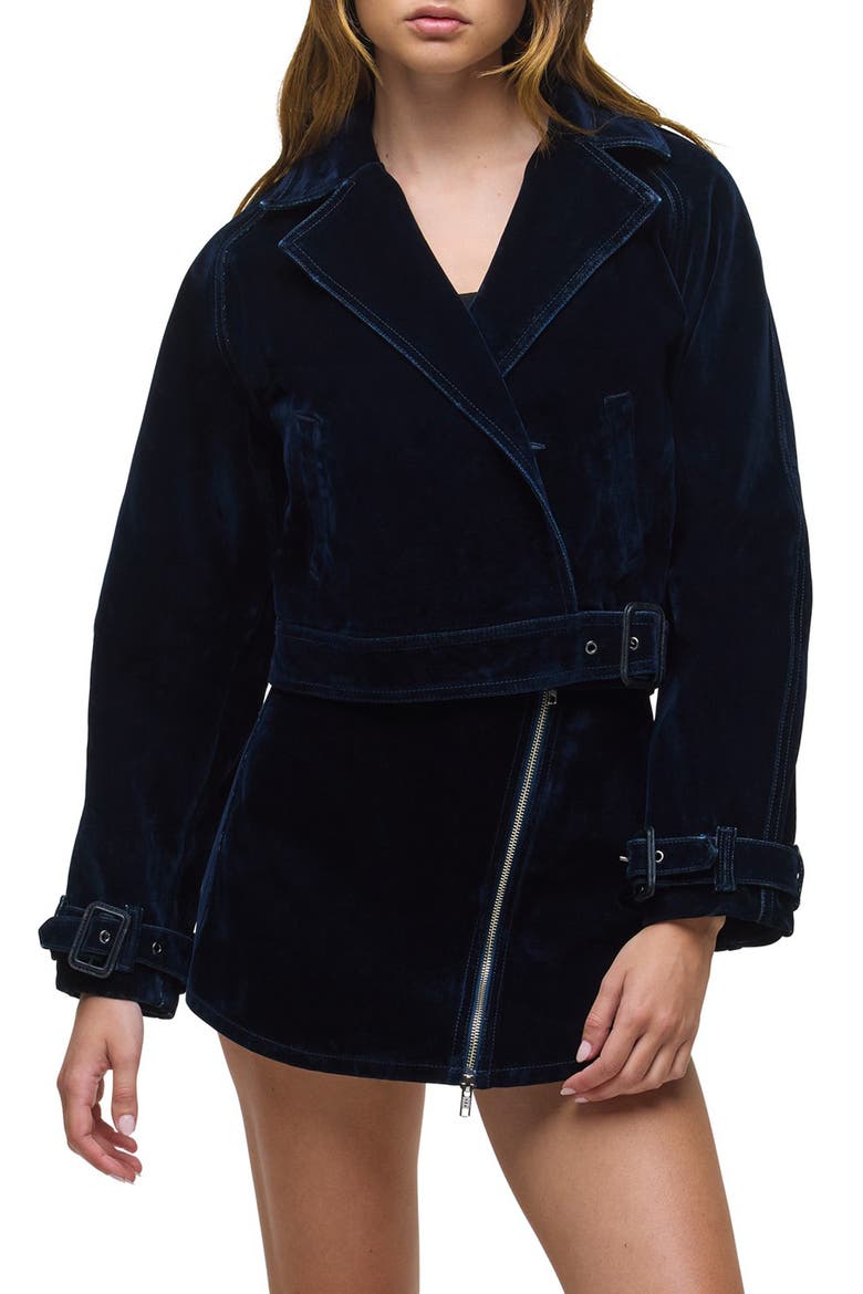 Raglan Moto Jacket, Main, color, INDIGO FLOCKING