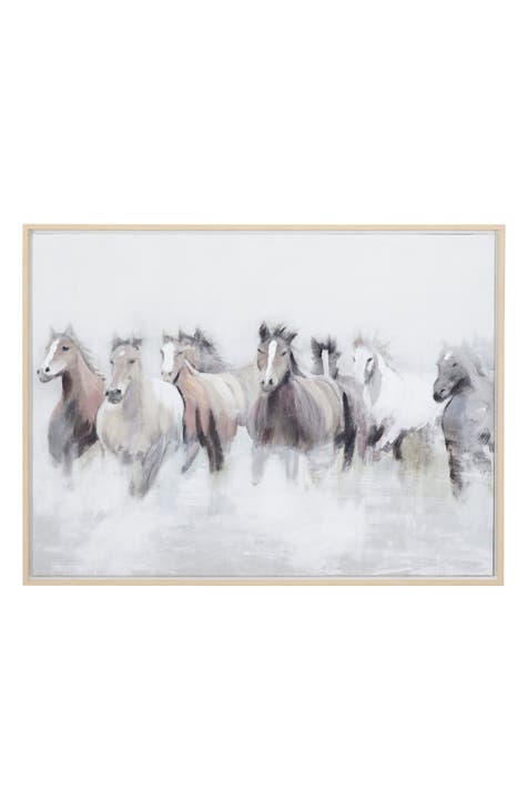 Horse Canvas Framed Wall Art