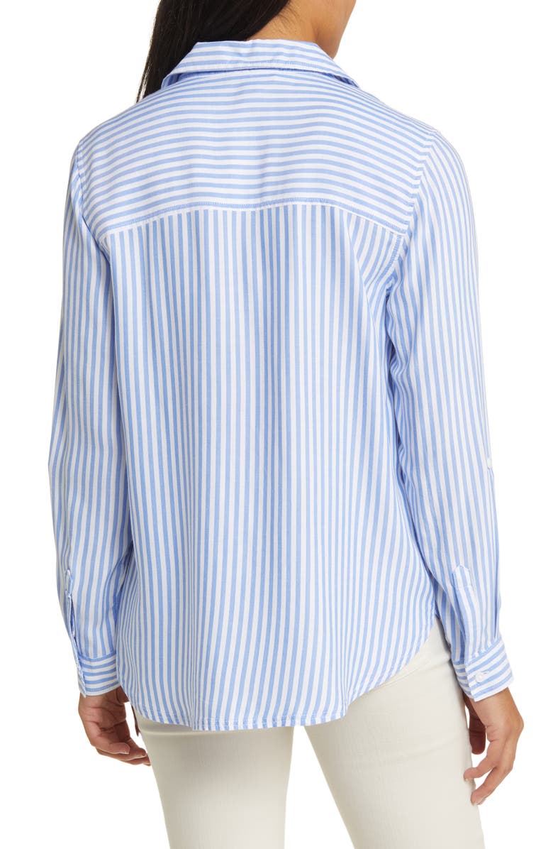 beachlunchlounge Farrah Stripe Button-Up Shirt, Alternate, color, 