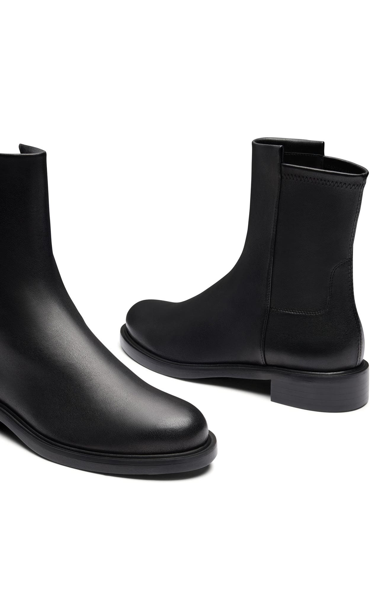 5050 Gisele Leather Bootie, Alternate, color, BLACK