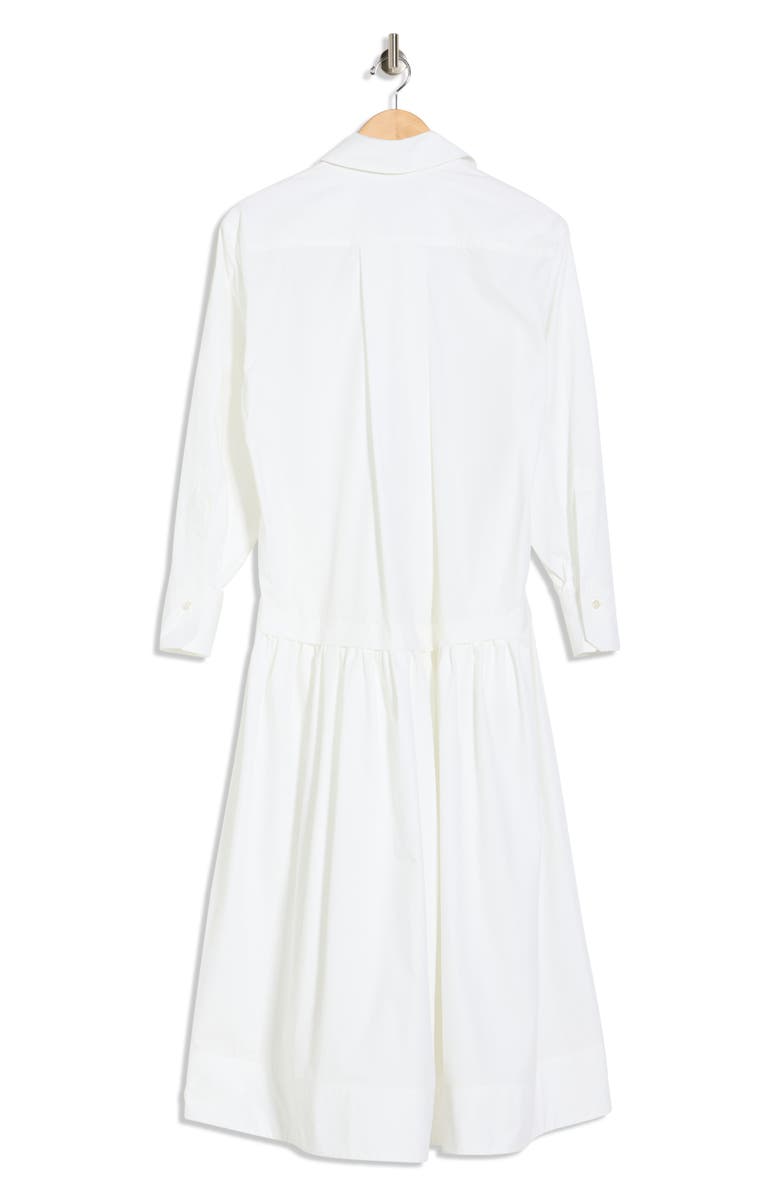 A.L.C. Bonnie Long Sleeve Cotton Shirtdress, Alternate, color, White