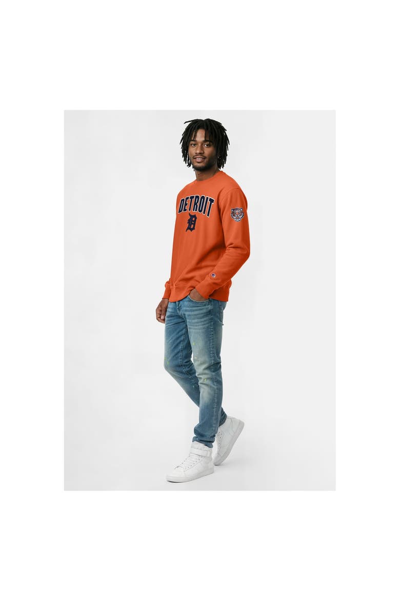 Men's Champion  Orange Detroit Tigers Reverse Weave Chenille Sweatshirt, Alternate, color, Orange