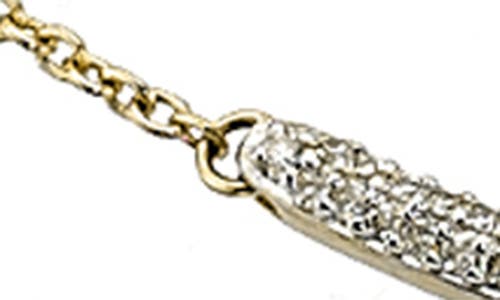 Monica Vinader Skinny Curve Diamond Necklace In Brown