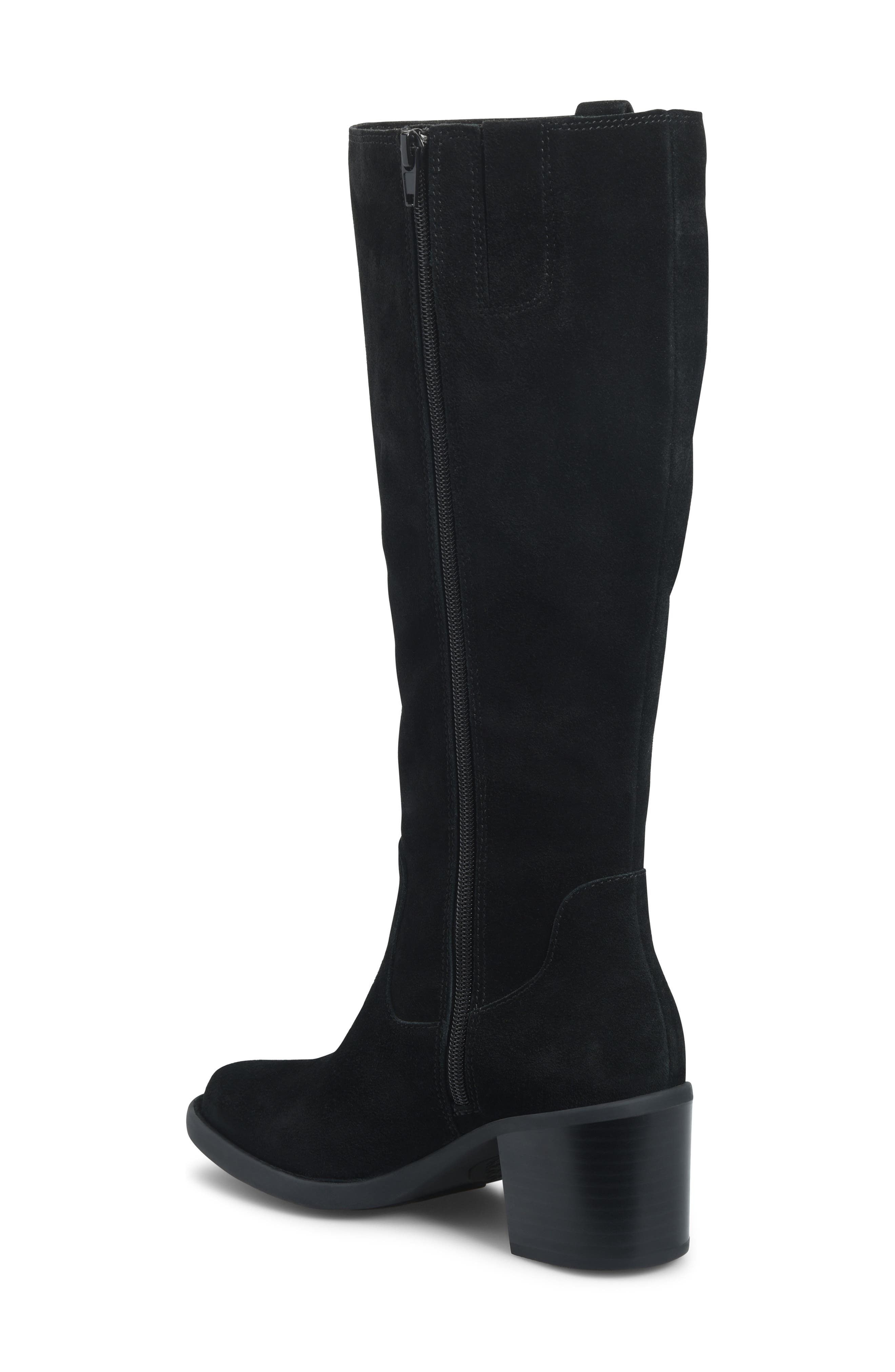 Harding Knee High Boot, Alternate, color, BLACK SUEDE