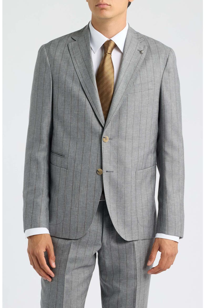 Irving Chalk Stripe Wool Suit, Alternate, color, LIGHT GREY