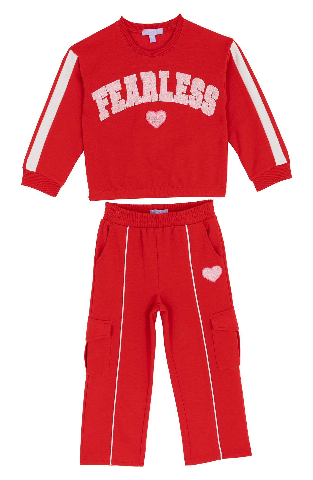 Rare Editions Kids' Fearless Sweatshirt & Cargo Pants Set
