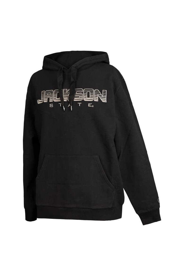Men's FISLL  Black Jackson State Tigers Puff Print Sliced Pullover Hoodie, Alternate, color, Black