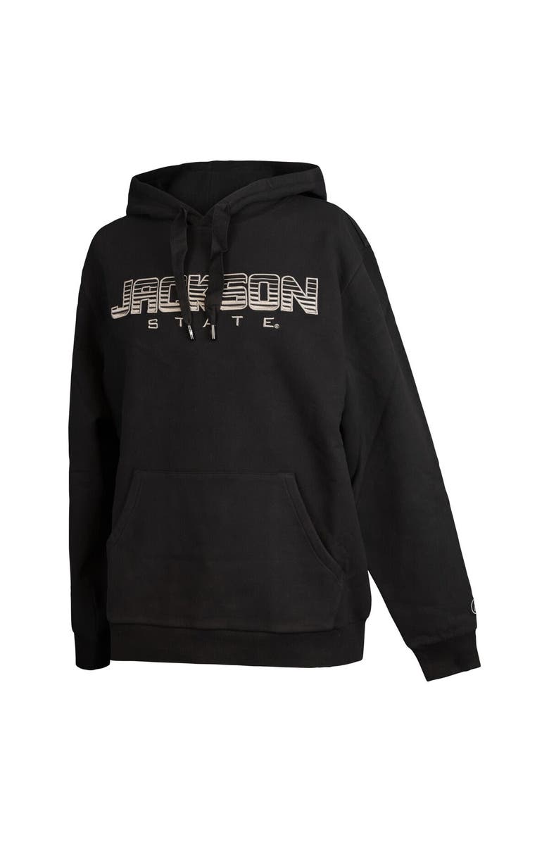 FISLL Men's FISLL Black Jackson State Tigers Puff Print Sliced Pullover Hoodie, Alternate, color, Black