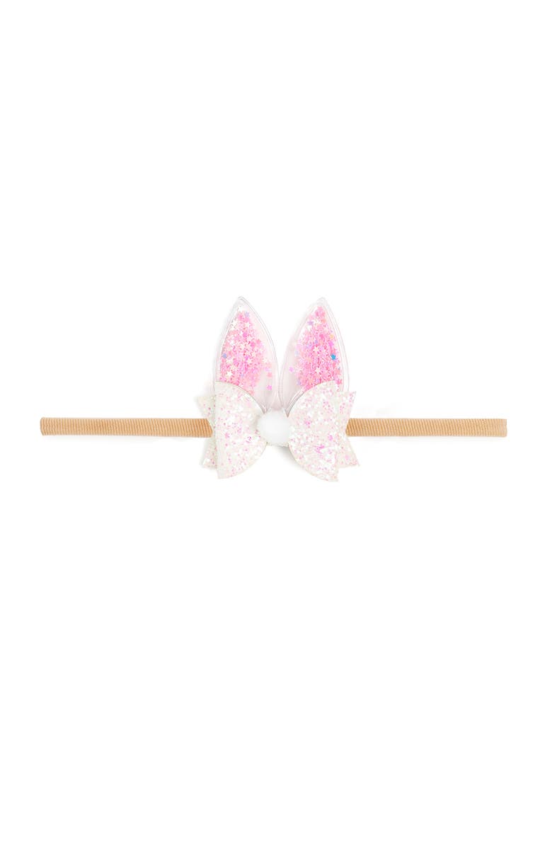 Sweet Wink Shaker Easter Bunny Ear Bow Baby Headband, Main, color, Pink